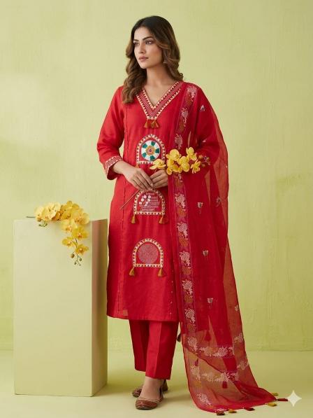 Jaipuri party wear 3pcs wholesale kurtis